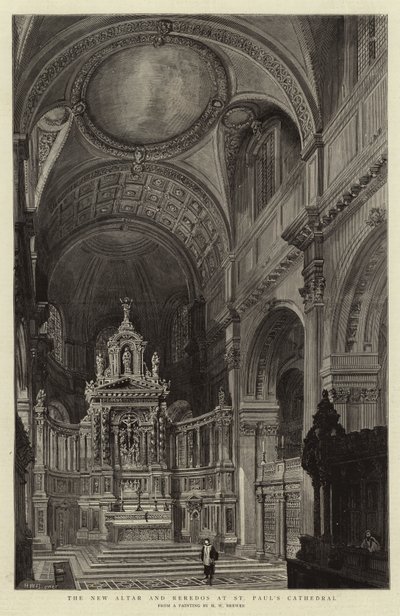 Il nuovo altare e reredos nella Cattedrale di San Paolo da Henry William Brewer